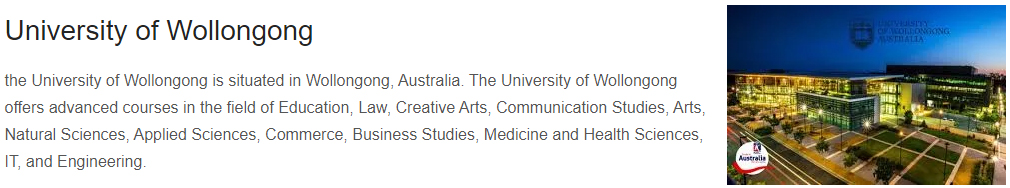 University of Wollongong